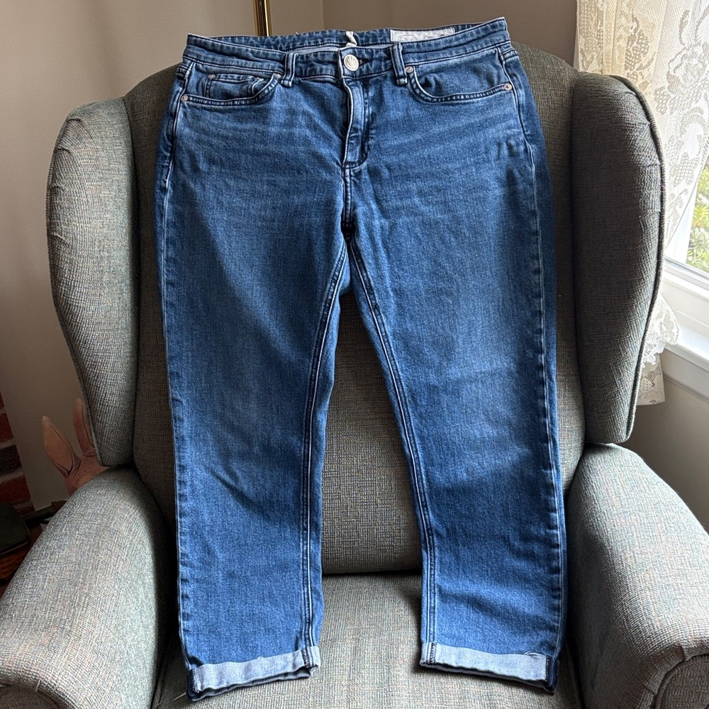 Rag & Bone Dre Low Rise Slim Boyfriend Cropped Jeans. Sz 28.
